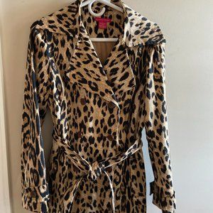Leopard Trench with Ties